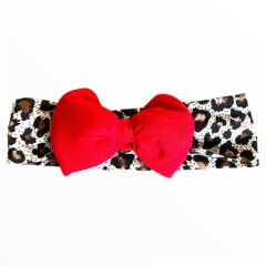 KIZ BEBEK LEOPAR 3 PARÇA SAÇ BANDLI TAKIM