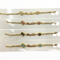 BEBEK KRİSTAL TAŞLI MAŞALLAH YAZILI BİLEKLİK