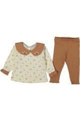 KIZ BEBEK ÇOCUK NAKIŞLI BEBE YAKA MODEL TAYTLI 2 PARÇA TAKIM