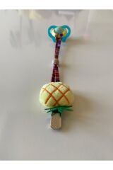 Bebek Çok Renkli Ananas Figürlü Emzik Tutucu