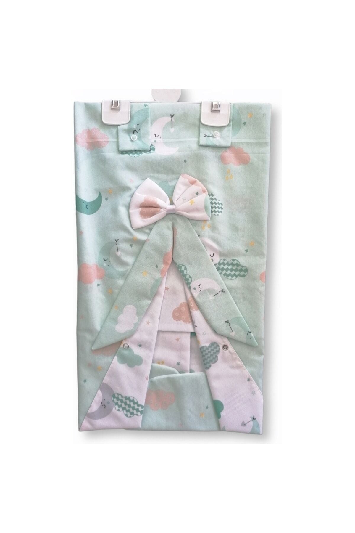 Puset Örtüsü Kız-erkek Unisex Mint Yeşili Desenli