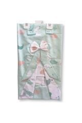 Puset Örtüsü Kız-erkek Unisex Mint Yeşili Desenli
