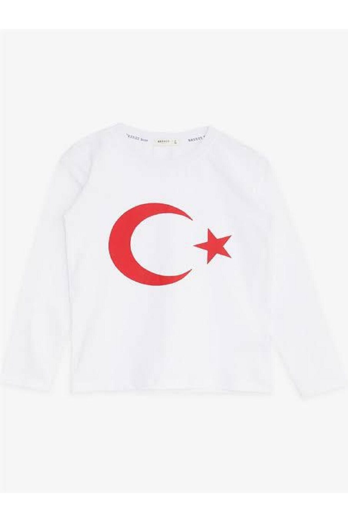 29 EKİM 23 NİSAN ÖZEL GÜN ATATÜRK BASKILI TÜRK BAYRAĞI BASKILI TİŞÖRT Beyaz-Türkbayraği - 5-6 Yaş