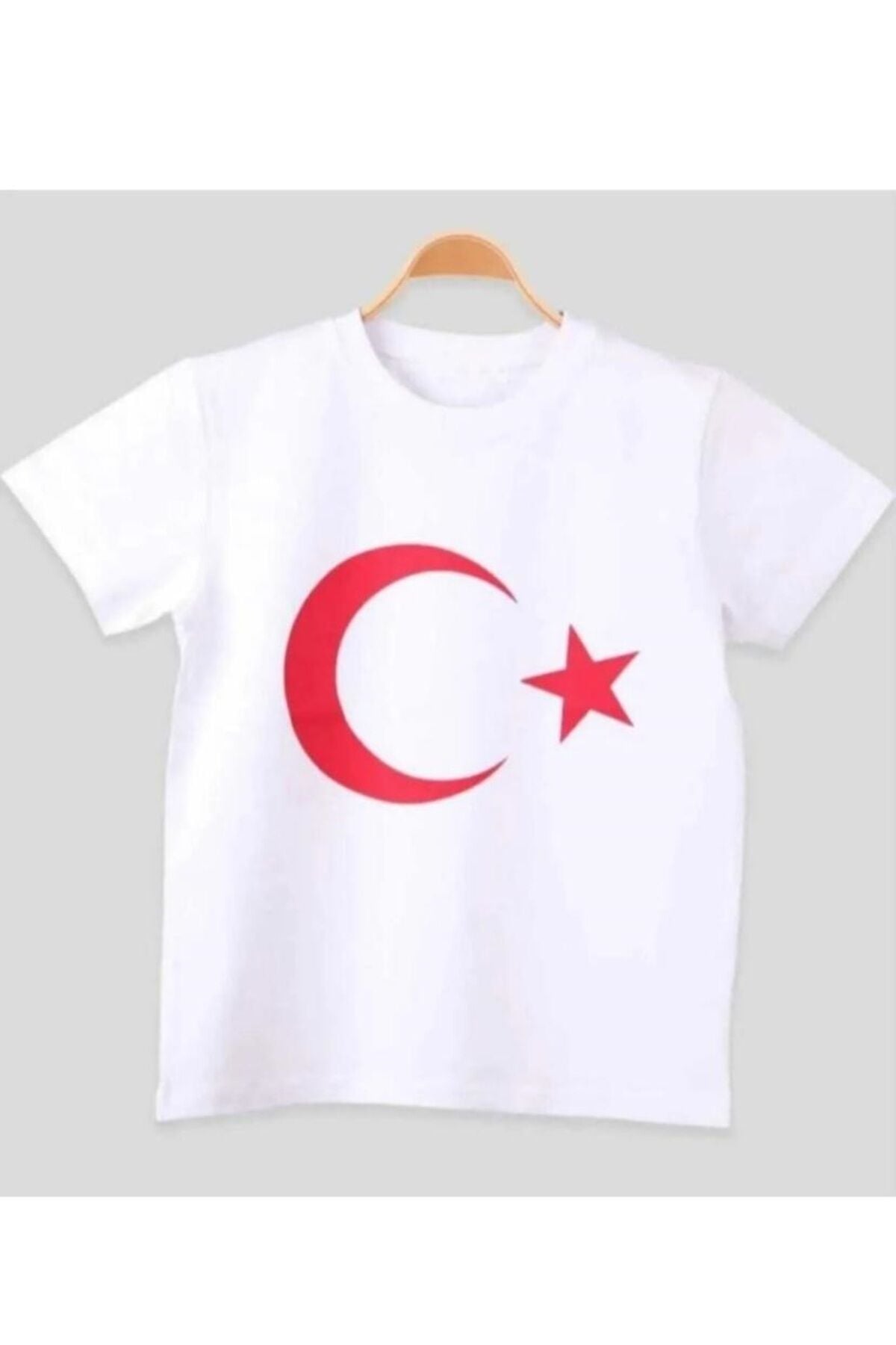 29 EKİM 23 NİSAN ÖZEL GÜN ATATÜRK BASKILI TÜRK BAYRAĞI BASKILI TİŞÖRT Beyaz-Türk Bayrağı - 13-14 Yaş