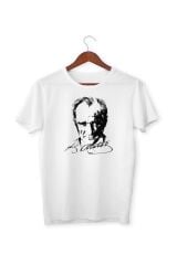 29 EKİM 23 NİSAN ÖZEL GÜN ATATÜRK BASKILI TÜRK BAYRAĞI BASKILI TİŞÖRT Beyaz - 9-10 Yaş