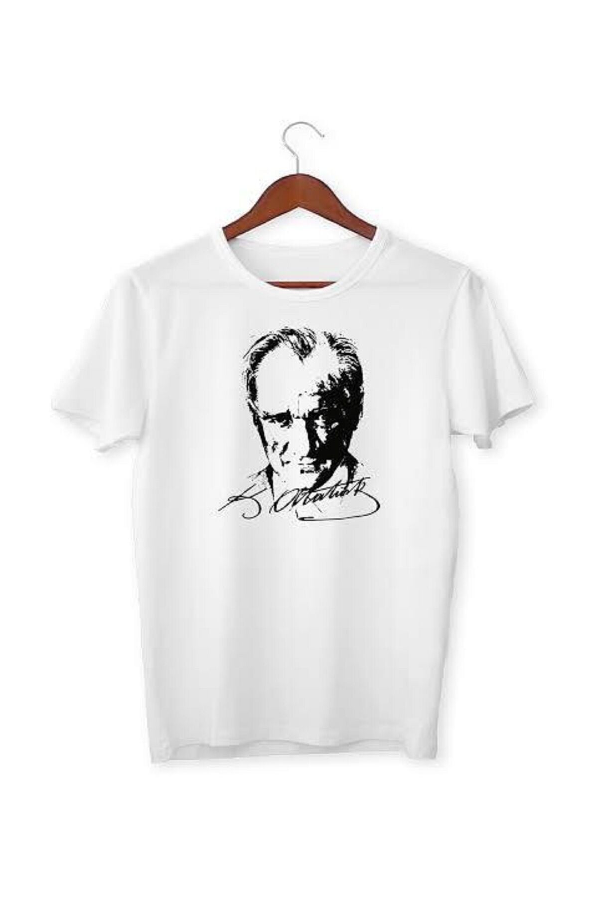 29 EKİM 23 NİSAN ÖZEL GÜN ATATÜRK BASKILI TÜRK BAYRAĞI BASKILI TİŞÖRT Beyaz - 5-6 Yaş