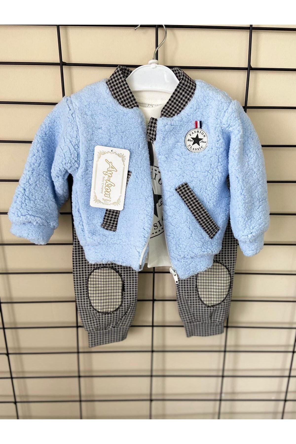Erkek Bebek 3lü Welsoft Ceketli Takım Mavi̇ - 18-24 Ay